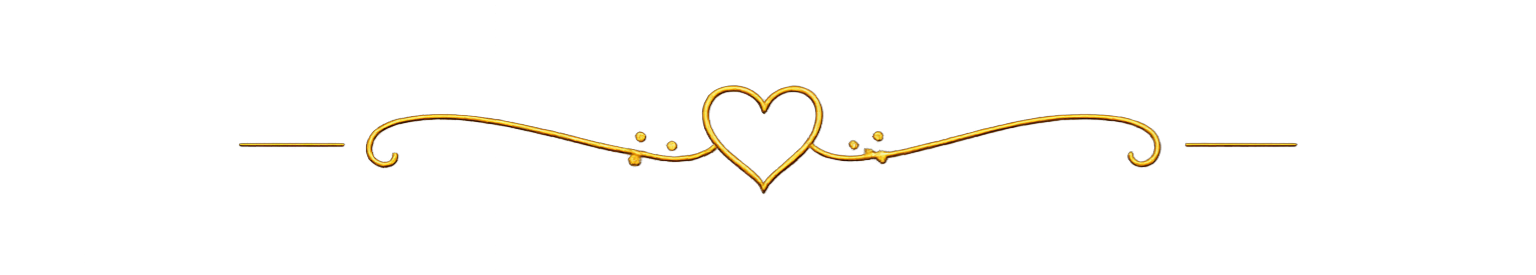 Decorative gold heart divider